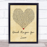 Meat Loaf Dead Ringer for Love Vintage Heart Quote Song Lyric Print