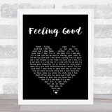 Muse Feeling Good Black Heart Song Lyric Print