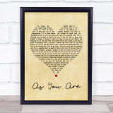 Rag'n'Bone Man As You Are (Shy FX Remix) Vintage Heart Quote Song Lyric Print