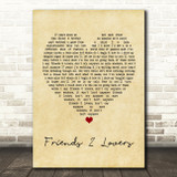 Soul SirkUS Friends 2 Lovers Vintage Heart Quote Song Lyric Print