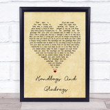 Stereophonics Handbags And Gladrags Vintage Heart Quote Song Lyric Print
