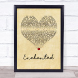 Taylor Swift Enchanted Vintage Heart Quote Song Lyric Print