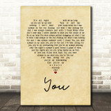 Ten Sharp You Vintage Heart Quote Song Lyric Print