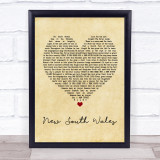 The Alarm New South Wales Vintage Heart Quote Song Lyric Print