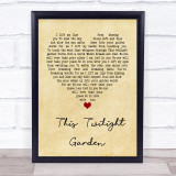 The Cure This Twilight Garden Vintage Heart Quote Song Lyric Print