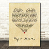 The Vamps Paper Hearts Vintage Heart Quote Song Lyric Print