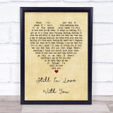 Thin Lizzy Still In Love With You Vintage Heart Quote Song Lyric Print