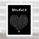 Nat King Cole Stardust Black Heart Song Lyric Print