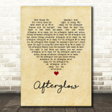 Wilkinson Afterglow Vintage Heart Quote Song Lyric Print