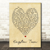Kingston Town UB40 Vintage Heart Quote Song Lyric Print