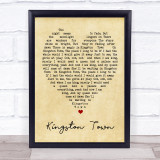 Kingston Town UB40 Vintage Heart Quote Song Lyric Print