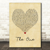 Backstreet Boys The One Vintage Heart Song Lyric Print