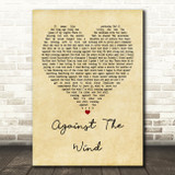 Bob Seger Against The Wind Vintage Heart Song Lyric Print