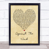 Bob Seger Against The Wind Vintage Heart Song Lyric Print
