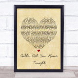 Eugene Wilde Gotta Get You Home Tonight Vintage Heart Song Lyric Print