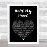 New Found Glory Hold My Hand Black Heart Song Lyric Print