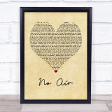 Jordin Sparks & Chris Brown No Air Vintage Heart Song Lyric Print
