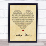 Lucy Spraggan Lucky Stars Vintage Heart Song Lyric Print