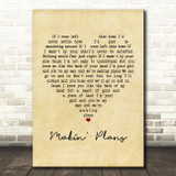 Miranda Lambert Makin' Plans Vintage Heart Song Lyric Print