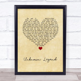 Neil Young Unknown Legend Vintage Heart Song Lyric Print