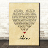 Rag'n'Bone Man Skin Vintage Heart Song Lyric Print