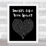 Nirvana Smells Like Teen Spirit Black Heart Song Lyric Print