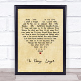 T. Rex A Day Laye Vintage Heart Song Lyric Print