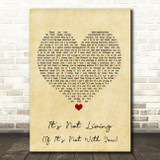 The 1975 It's Not Living (If It's Not With You) Vintage Heart Song Lyric Print
