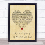 The 1975 It's Not Living (If It's Not With You) Vintage Heart Song Lyric Print