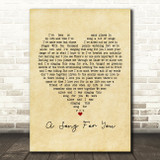 The Carpenters A Song For You Vintage Heart Song Lyric Print