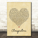 The Lumineers Cleopatra Vintage Heart Song Lyric Print