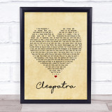 The Lumineers Cleopatra Vintage Heart Song Lyric Print