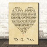The A Team Ed Sheeran Vintage Heart Quote Song Lyric Print