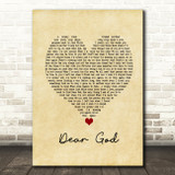 Avenged Sevenfold Dear God Vintage Heart Song Lyric Print