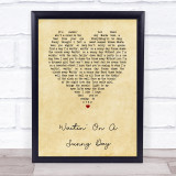 Bruce Springsteen Waitin' On A Sunny Day Vintage Heart Song Lyric Print
