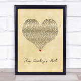 Chris LeDoux This Cowboy's Hat Vintage Heart Song Lyric Print