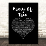 Olly Murs Army Of Two Black Heart Song Lyric Print