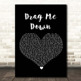 One Direction Drag Me Down Black Heart Song Print