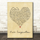 Gene Wilder Pure Imagination Vintage Heart Song Lyric Print