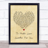 Jerry Lee Lewis To Make Love Sweeter For You Vintage Heart Song Lyric Print