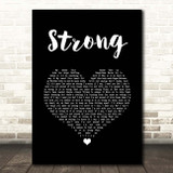 One Direction Strong Black Heart Song Lyric Print