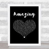One Eskimo Amazing Black Heart Song Lyric Print