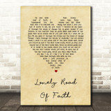 Kid Rock Lonely Road Of Faith Vintage Heart Song Lyric Print