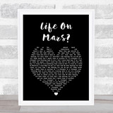 OneRepublic All This Time Black Heart Song Lyric Print
