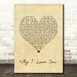 MAJOR Why I Love You Vintage Heart Song Lyric Print