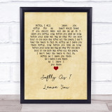 Matt Monro Softly As I Leave You Vintage Heart Song Lyric Print