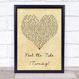 Mumford & Sons Feel the Tide (Turning) Vintage Heart Song Lyric Print