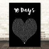 P!nk 90 Days Black Heart Song Lyric Print