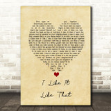 Per Gessle I Like It Like That Vintage Heart Song Lyric Print