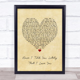 Van Morrison Have I Told You Lately That I Love You Vintage Heart Lyric Print